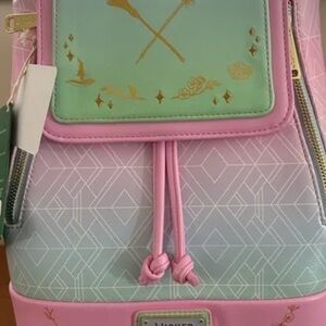 Loungefly wicked Pink and Green Backpack